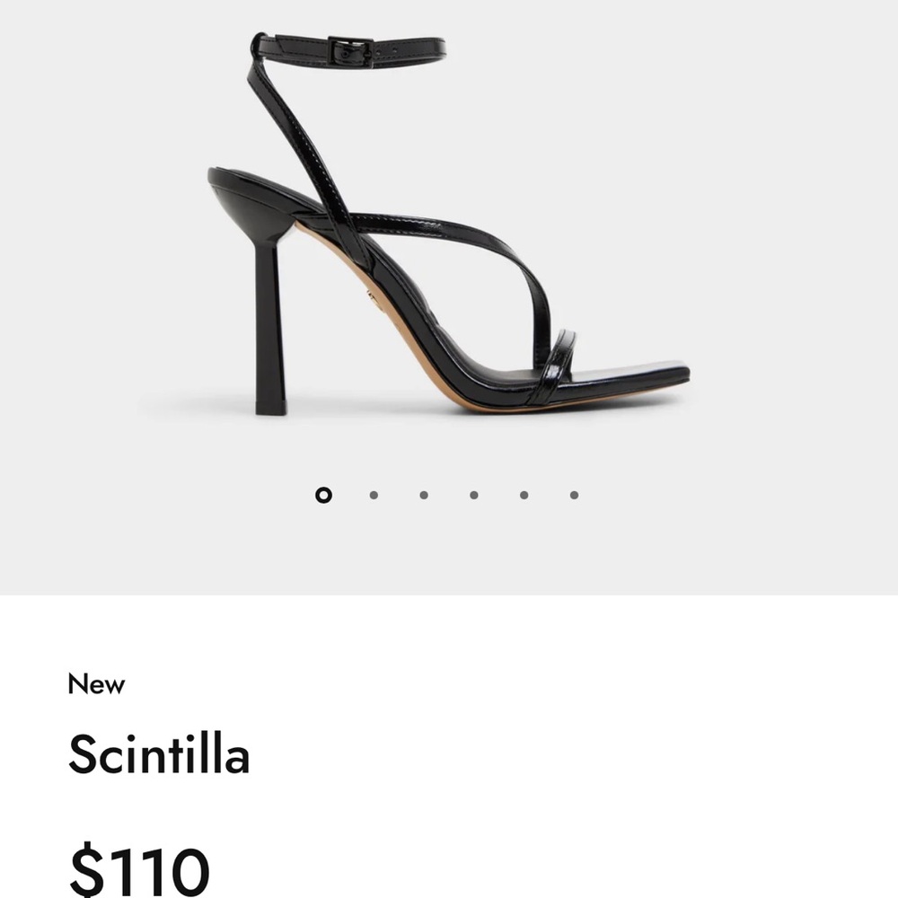 Aldo Black Scintilla Strappy Heels